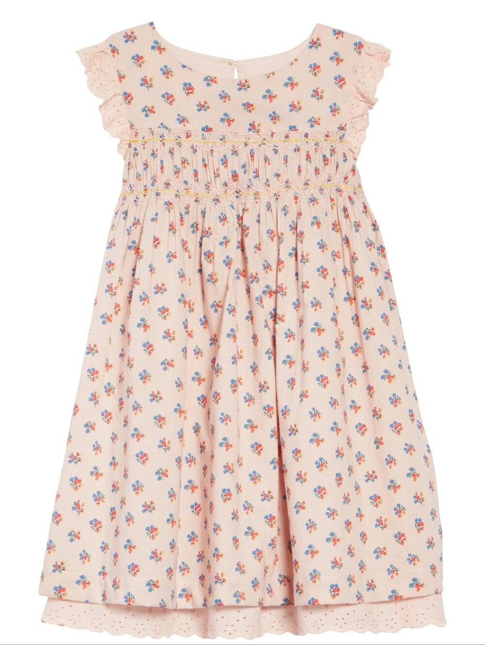 Mini Boden Floral Smocked Dress Size 7-8